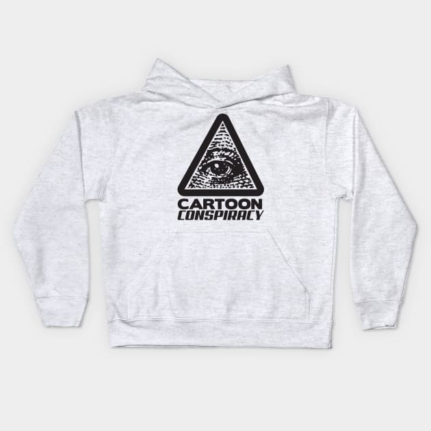 CARTOON CONSPIRACY BLACK Kids Hoodie by Frederator